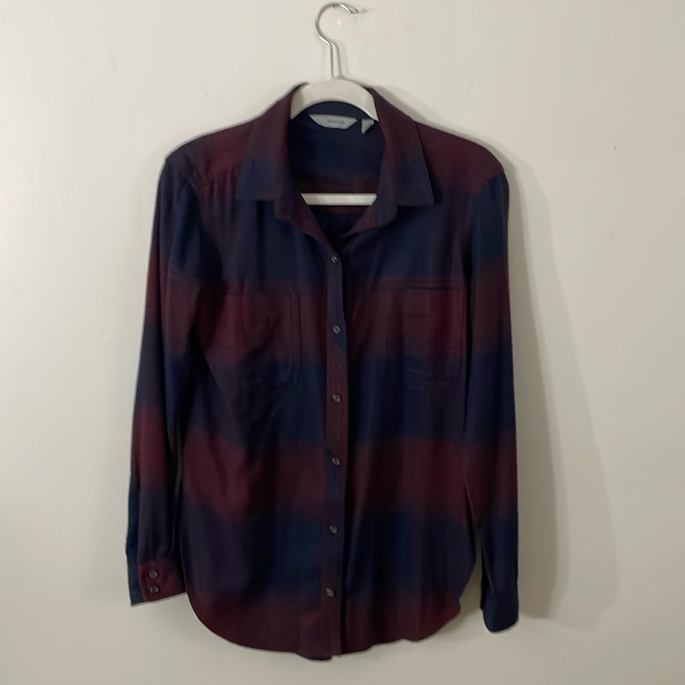 Athleta Flannel Long Sleeve Button Up